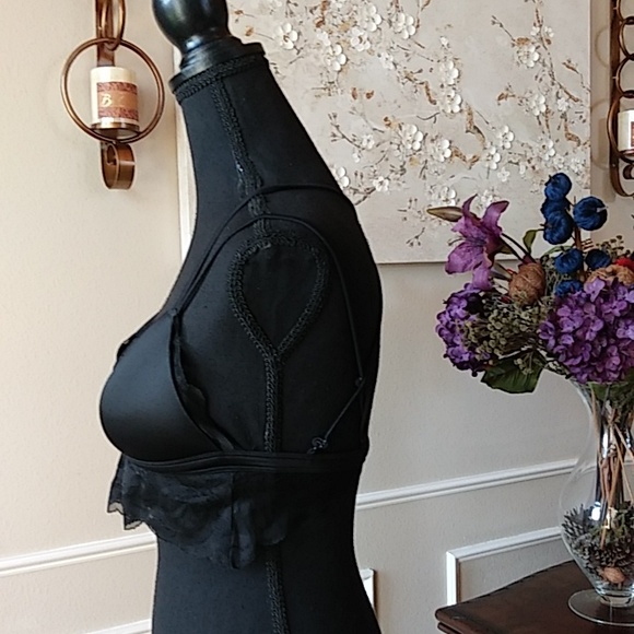 Pink Victoria's Secret Push-up Black Scallop Lace Bralette Bra. Size XS - Picture 8 of 17